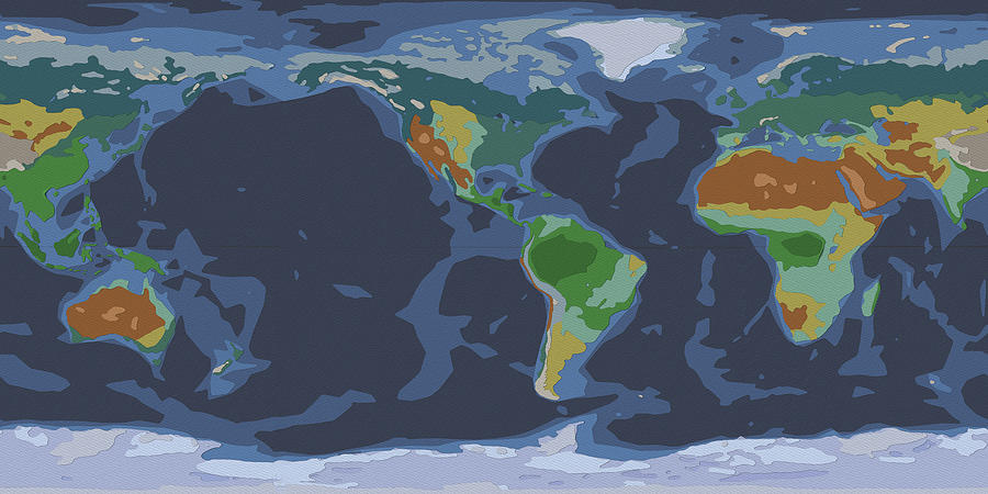 World Map Paper Cutting Digital Art by Frans Blok