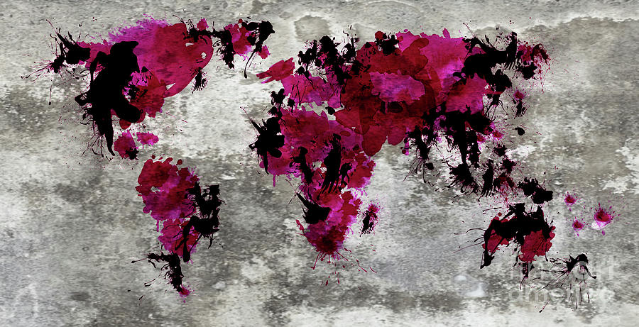 World Maps - 33 Painting by Luxury Maps Wall Art Gallery - Fine Art America