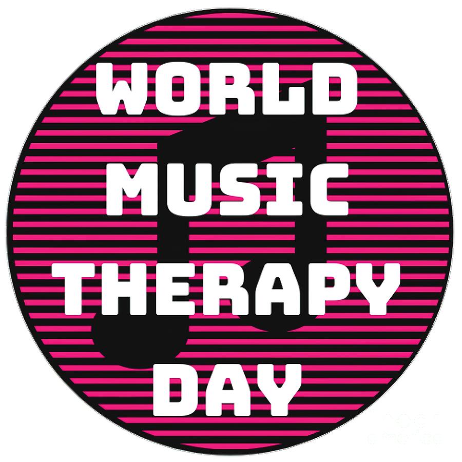 World Music Therapy Day Music Therapy Tapestry Textile by Lilly Fox