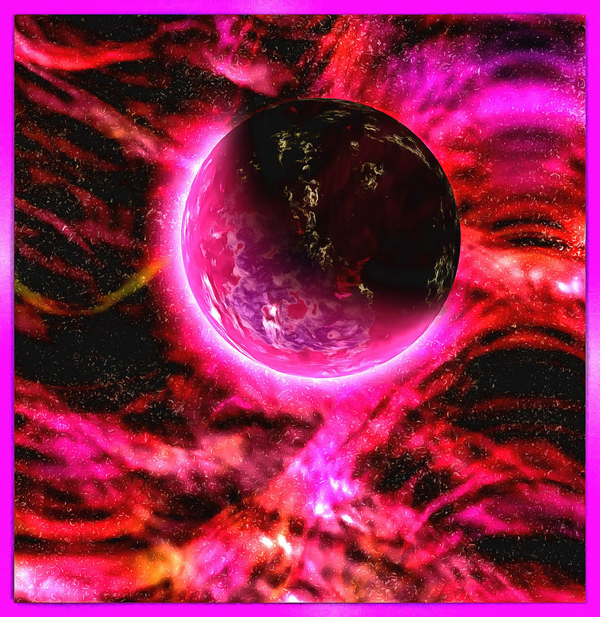Space Digital Art - World of Fire by Mario Carini Space Digital Art - World of Fire by Mario Carini
