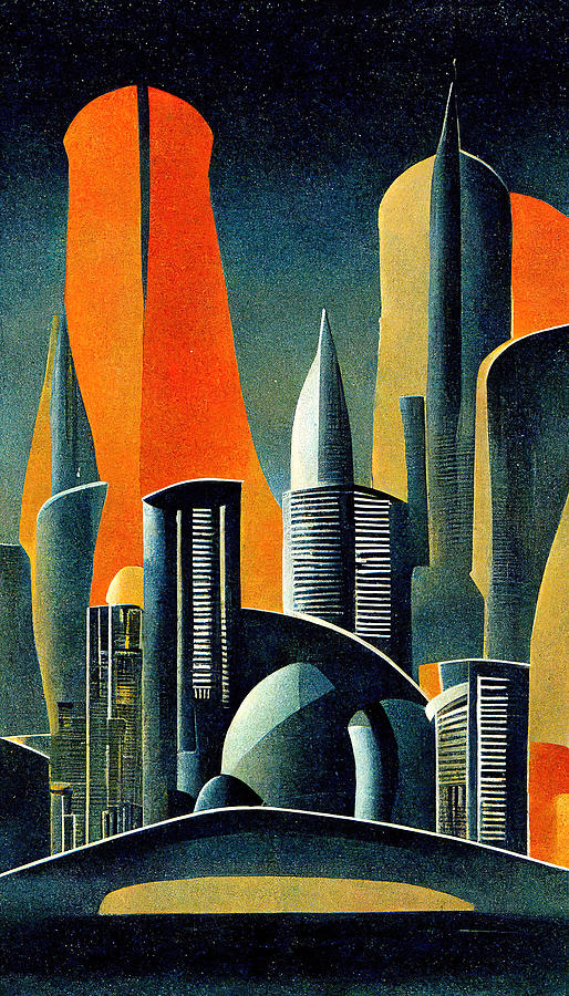 World of Tomorrow, 04 Painting by AM FineArtPrints