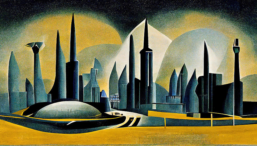 World of Tomorrow, 07 Painting by AM FineArtPrints