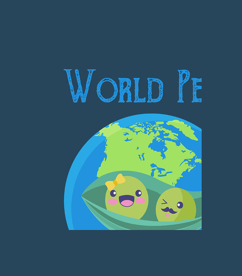 World Peas Funny World Peace Pun Earth Day Earth Day Digital Art By