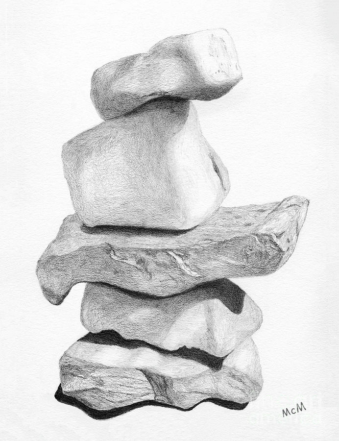 Cairns Drawing - World Series Cairn by Garry McMichael