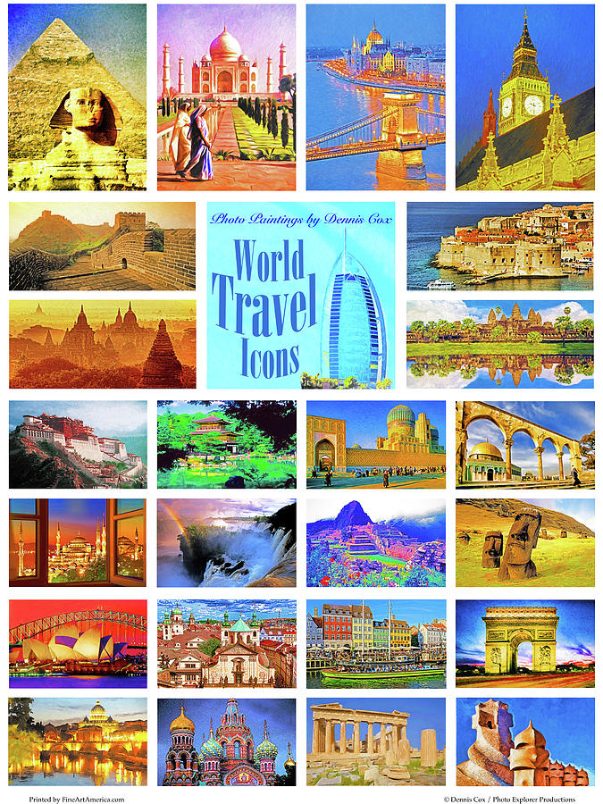 travel around the world poster
