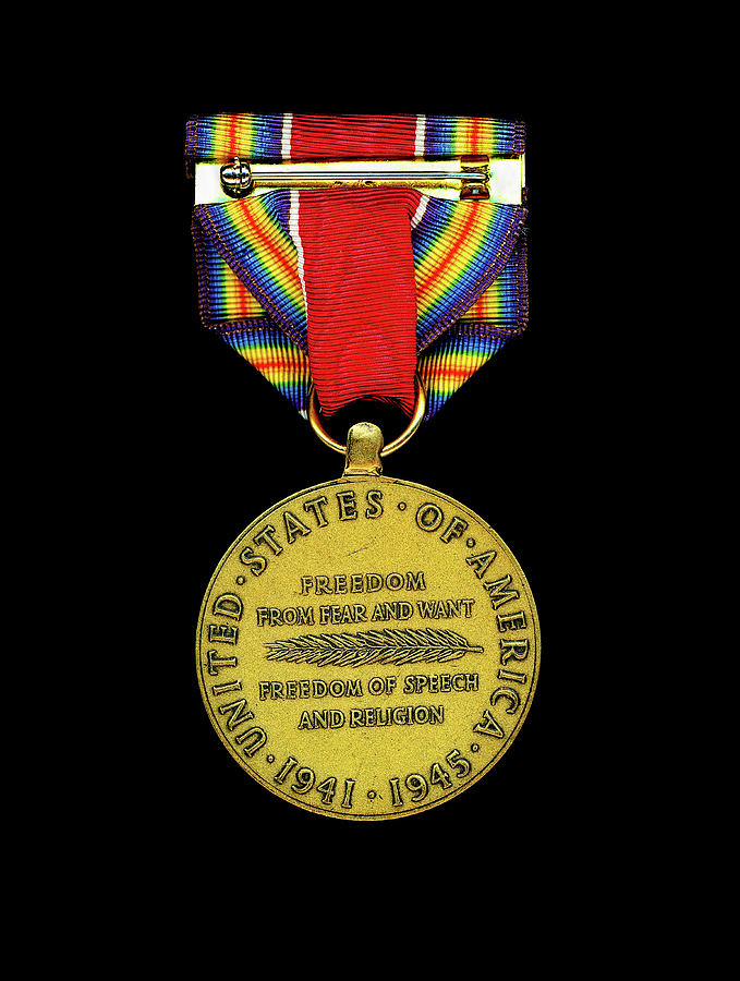 World War II Victory Medal Back Photograph By Craig Brewer - Pixels