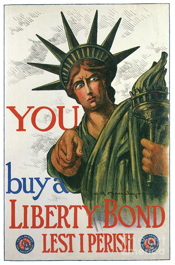 World War One Liberty Bond Poster, 1917 Drawing by G R Macauley