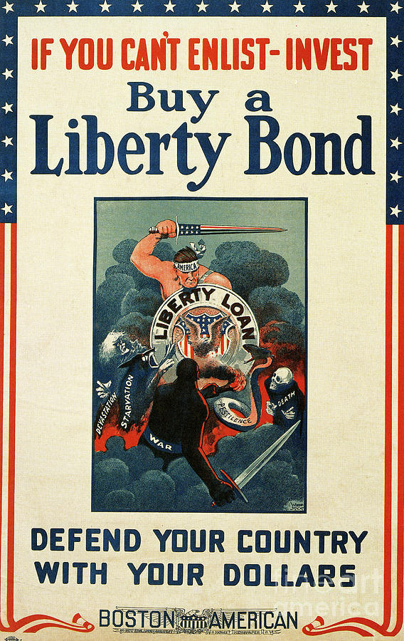 World War One Liberty Bond Poster, c1917 Drawing by Winsor McCay