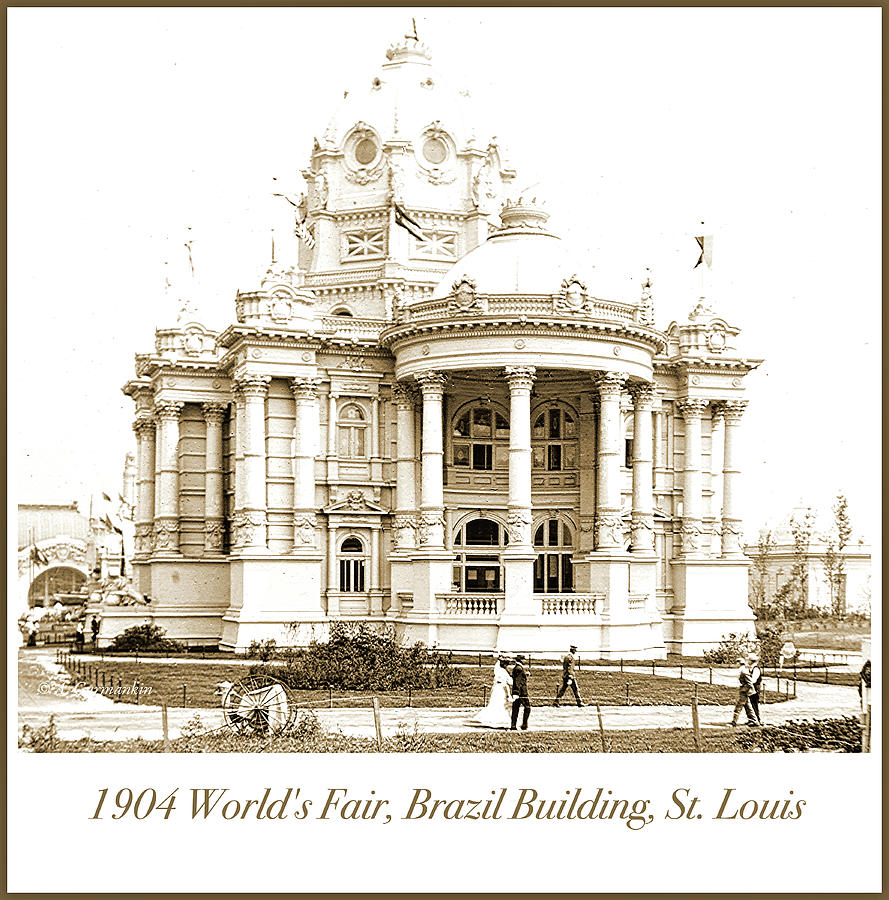 Worlds Fair, Brazil Building,1904, St. Louis Photograph