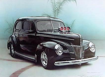 Worlds Fastest Street Rod Painting by Kenny Youngblood
