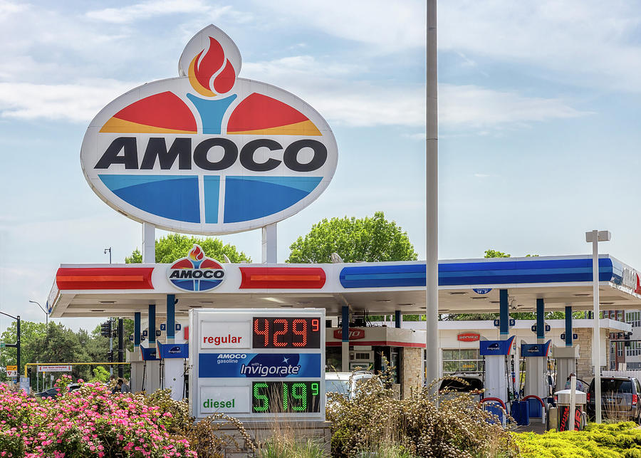 Worlds Largest Amoco Sign - Route 66 - St Louis Photograph by Susan Rissi Tregoning