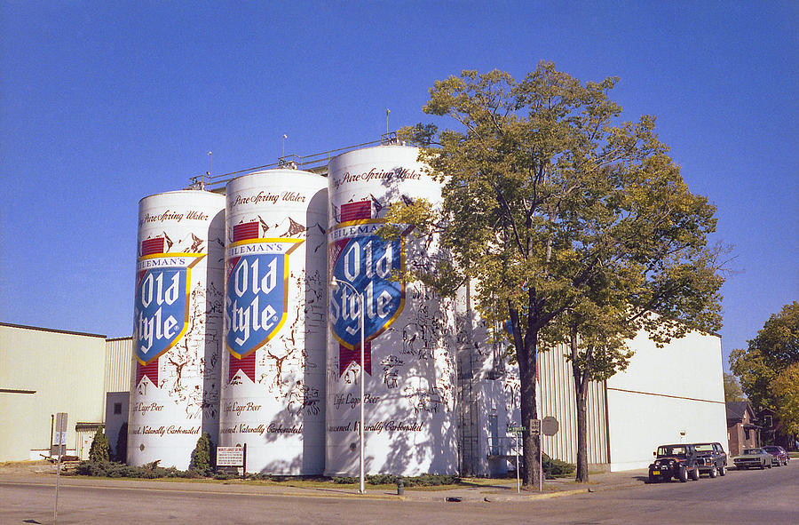 Worlds Largest Six Pack with Old Style beer label, La Crosse, Wisconsin 1979 Photograph by NNehring