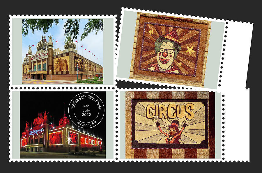 Worlds Only Corn Palace Faux Stamps Photograph by Richard Stedman