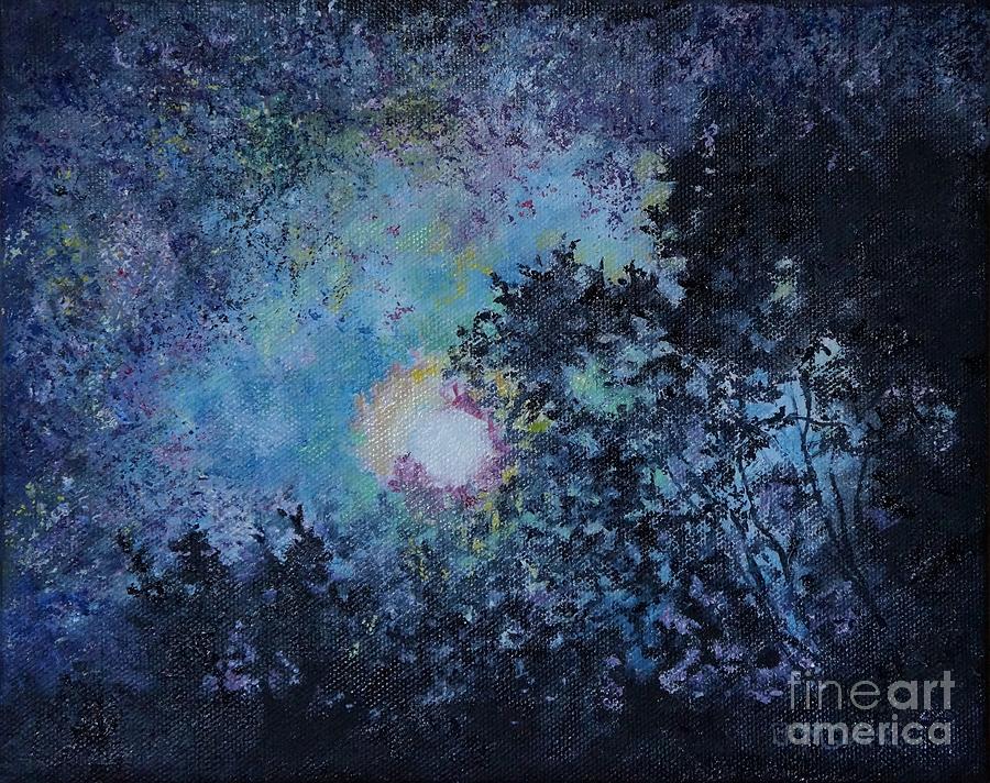 Worm Moon Painting by Barbara Moak