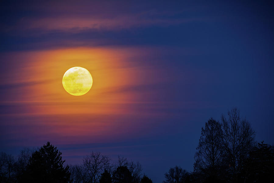 Worm Moon Over Allentown Photograph by Jason Fink