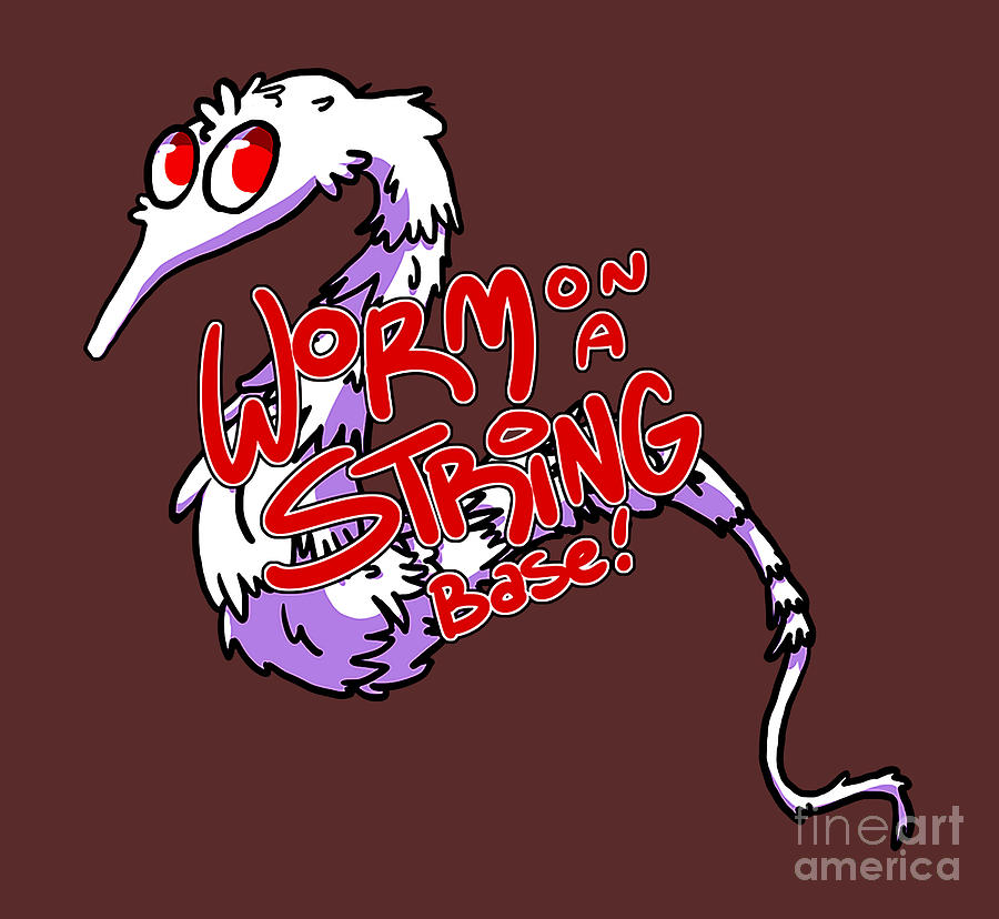 Worm On a String Base Drawing by Hilo Sius | Pixels