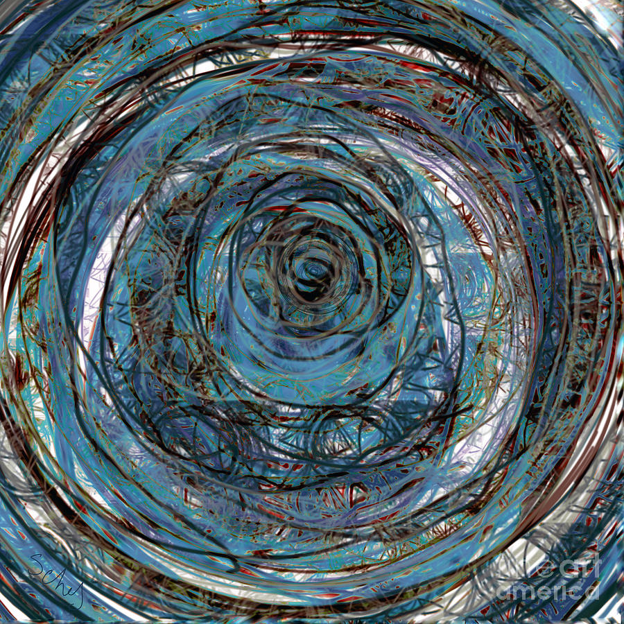 Wormhole Digital Art by Gabrielle Schertz