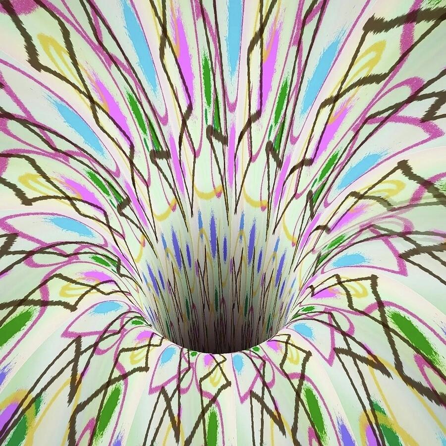 Wormhole of Summer Colors Mixed Media by SarahJo Hawes