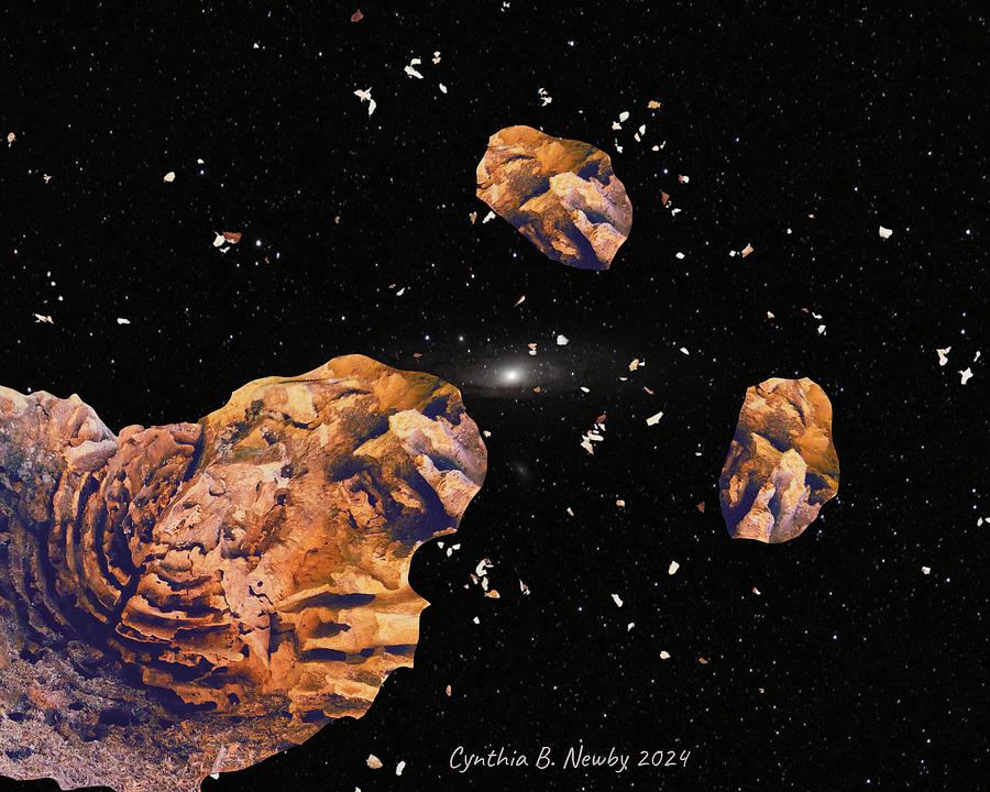 Space Digital Art - Wormwood Asteroid by Cindys Creative Corner