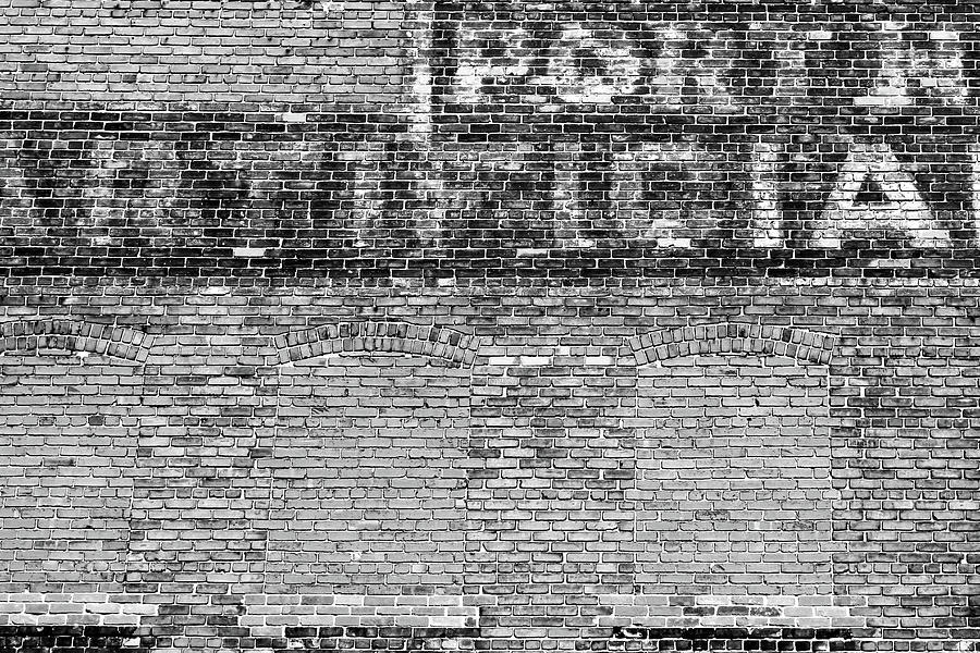 Worn Brick Wall 2 BW 040420 Photograph by Mary Bedy