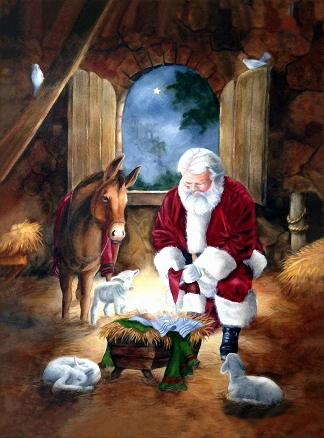 He Has Come Merry Christmas  Mixed Media by Sandi OReilly