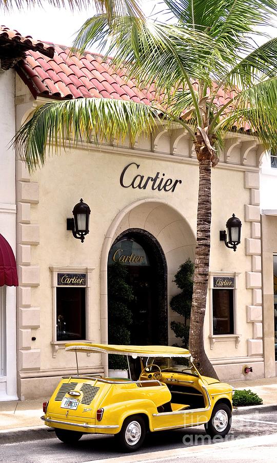  Worth Ave. Cartier. Palm Beach, Florida    Photograph by Robert Birkenes