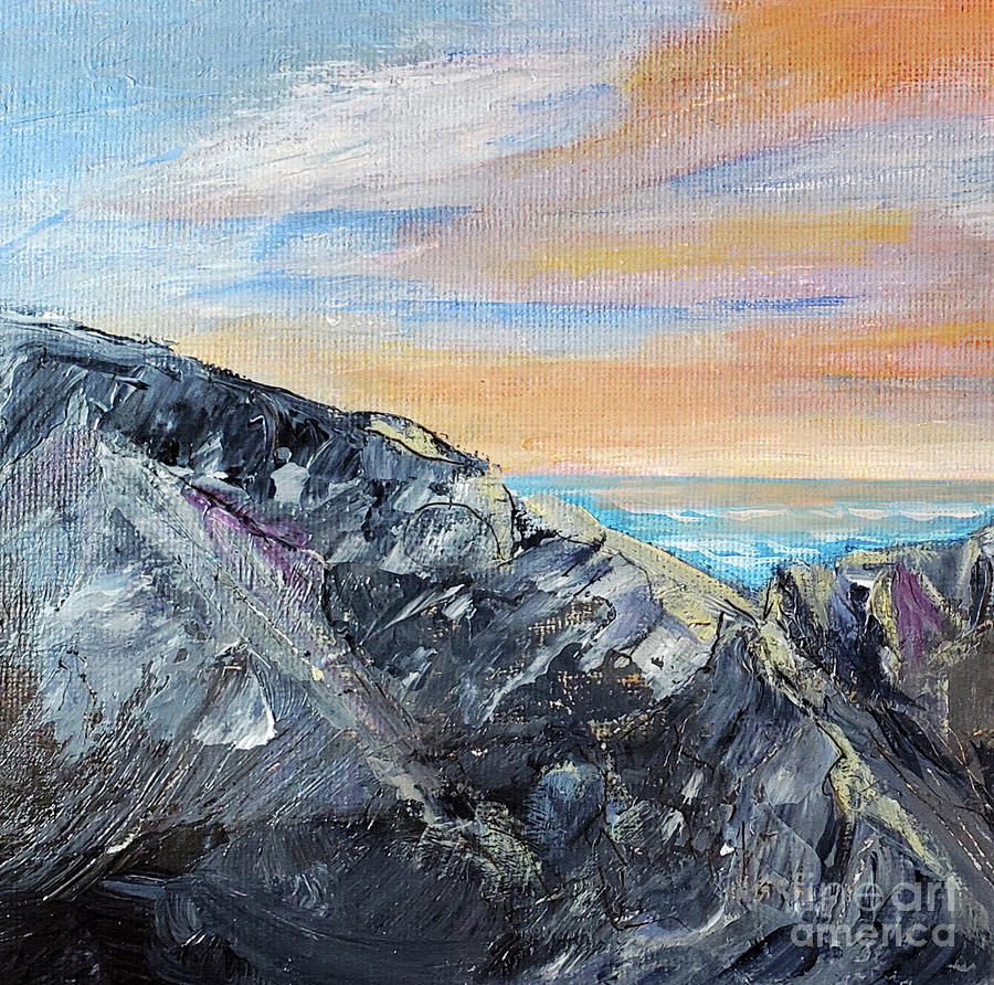 Worth the Climb Square 2 Painting by Sharon Williams Eng
