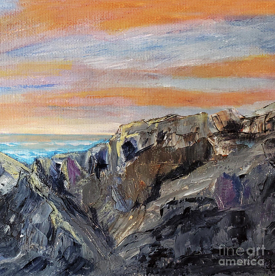 Worth the Climb Square Painting by Sharon Williams Eng