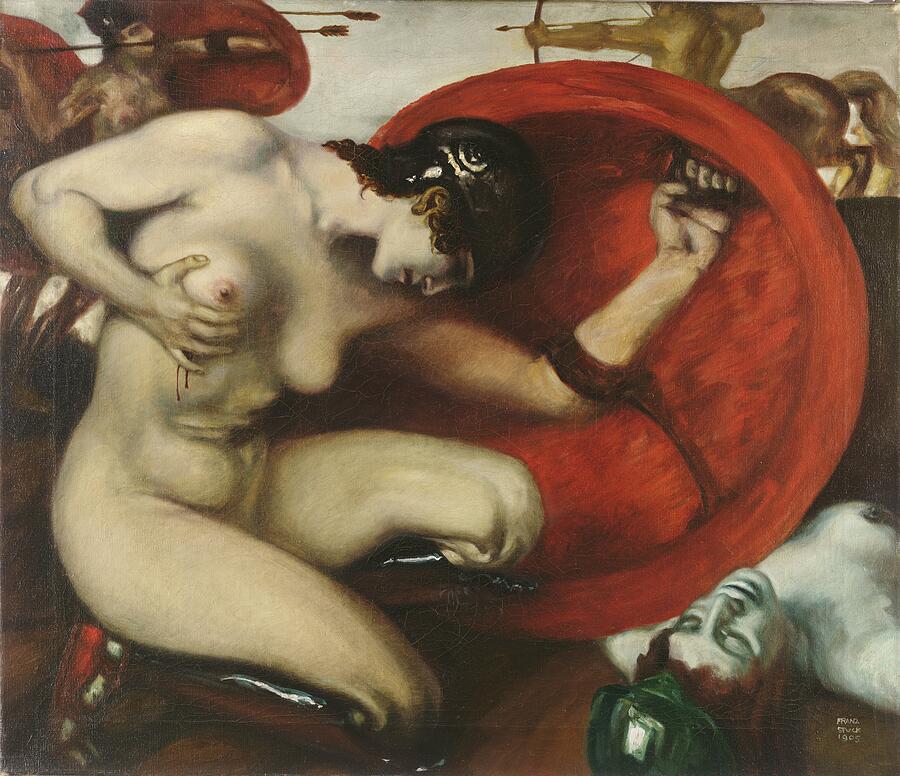Wounded Amazon - Franz von Stuck Digital Art by Samuel HUYNH