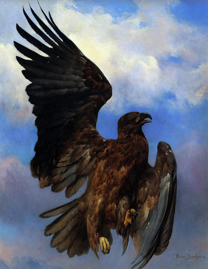 Rosa Bonheur, The Wounded Eagle,large wall art,framed shops wall art,canvas wall art,large canvas,M6698