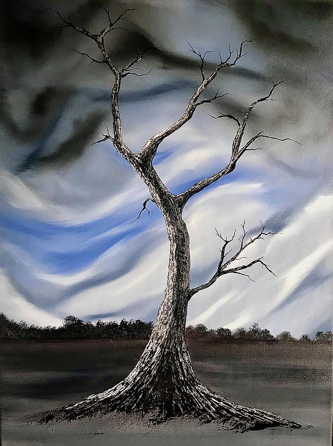 Wounded Tree Painting by Willy Proctor