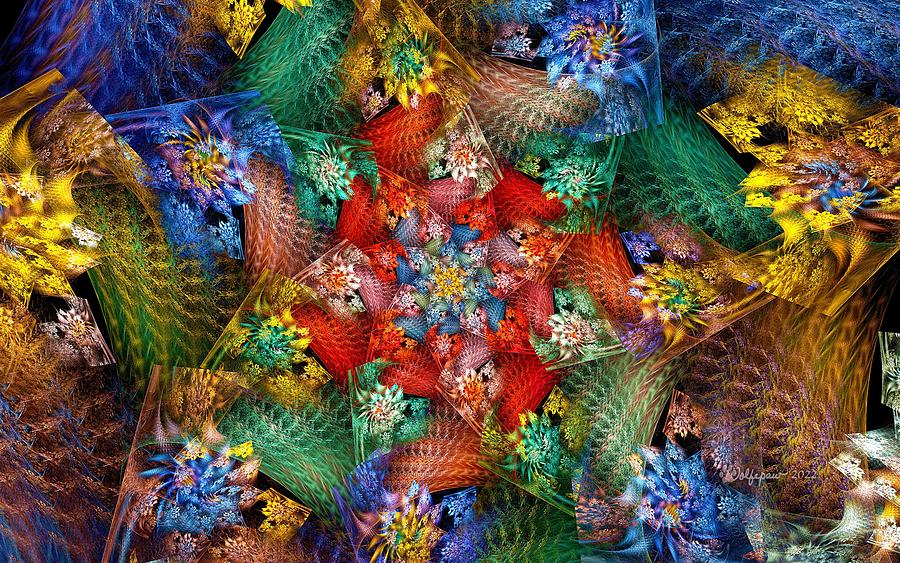 Woven Thread Spiral Digital Art by Peggi Wolfe