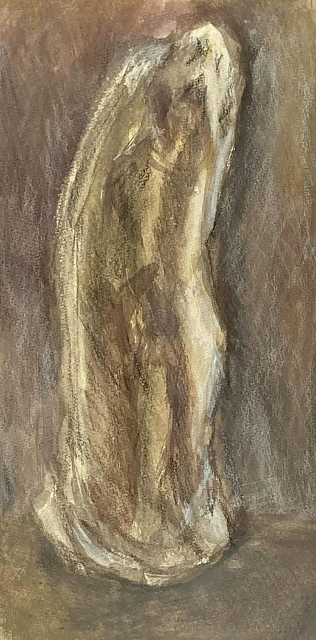 Wrapped Figure in Brown Drawing by David Euler