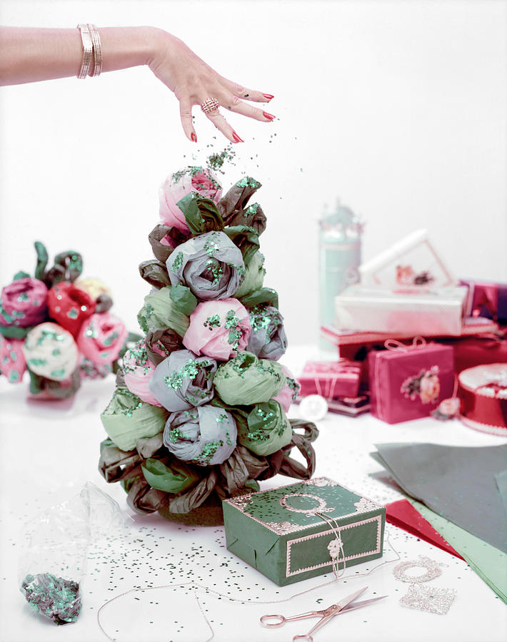 Wrapping Paper Christmas Tree Photograph by Frances McLaughlin-Gill