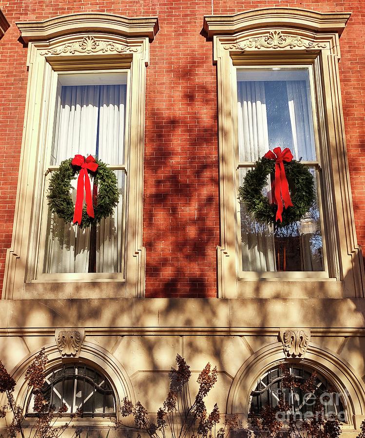 Wreaths And Shadows For The Holidays Photograph by Poets Eye