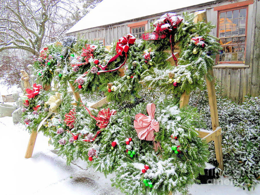 Wreaths for Sale  Photograph by Janice Drew