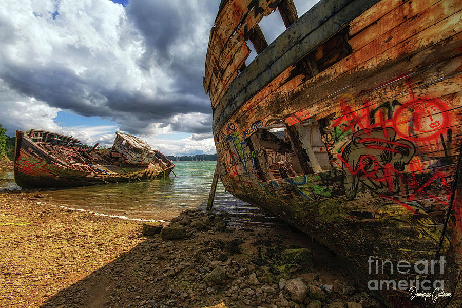 Wreck Boat Photograph