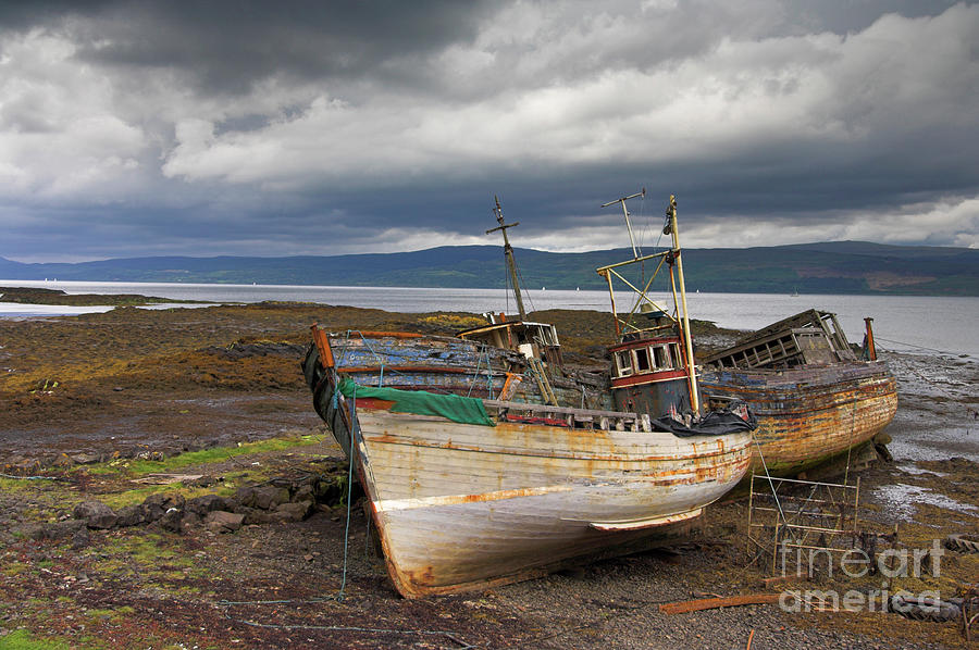 Wrecked fishing boats, Isle of Mull, Inner Hebrides, Scotland Photograph by Neale And Judith Clark