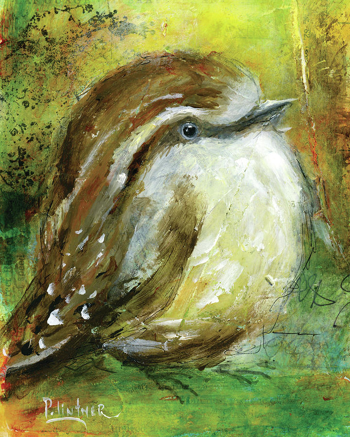 Wren Painting by Patricia Lintner