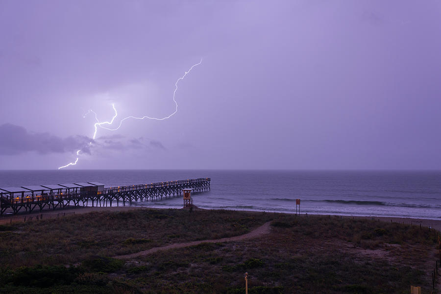 Wrightsville Beach Lightning Photograph by David Thomas - Fine Art America