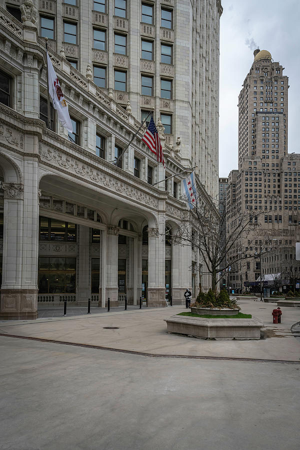 Wrigley Building and Panhandler Photograph by Laura Hedien