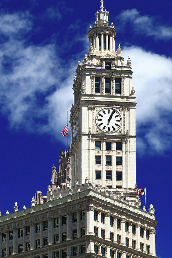 Wrigley Building Clock Tower Photograph by Patrick Malon