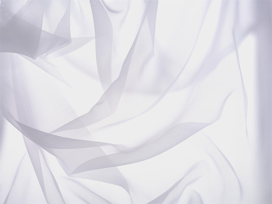 Wrinkled white sheer cloth background Photograph by Cimbombom