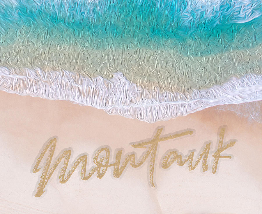 Writing In The Sand - Montauk Digital Art