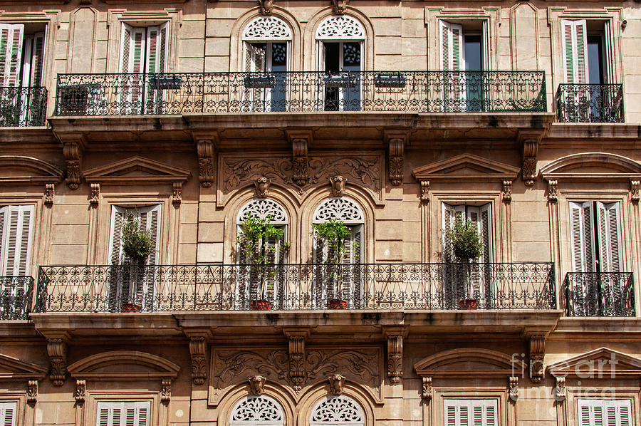 Wrought Iron Balconies in Marseille Photograph by Bob Phillips