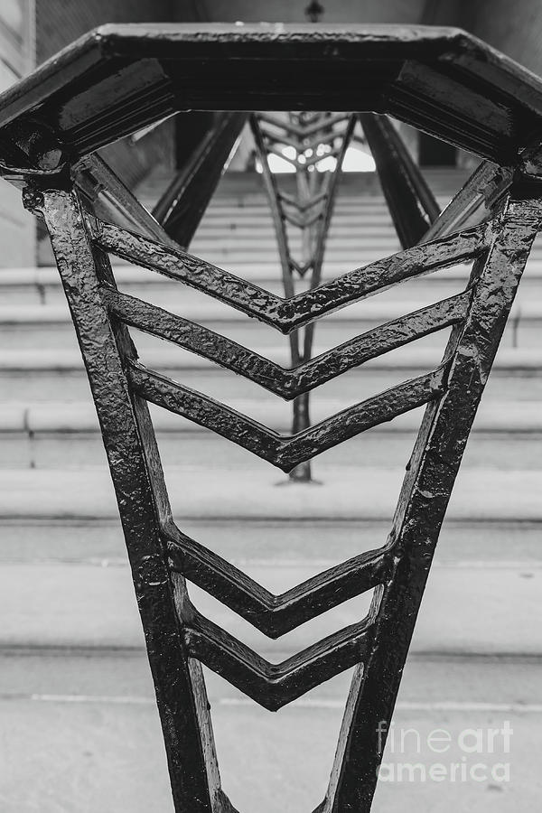 Wrought iron handrail Photograph by Bentley Davis
