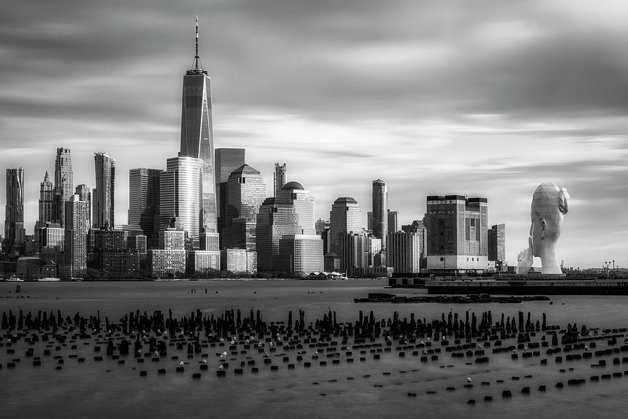 WTC and Waters Soul BW Photograph by Susan Candelario