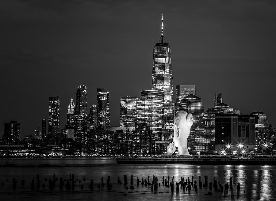 WTC NYC Waters Soul BW Photograph by Susan Candelario