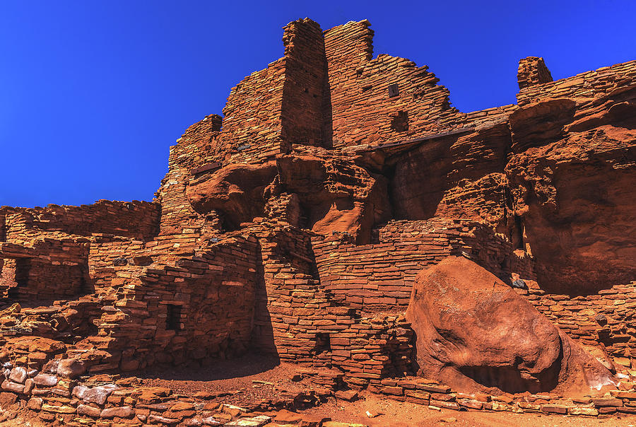 Prehistoric Photograph - Wupatki Pueblo, Arizona by Abbie Matthews