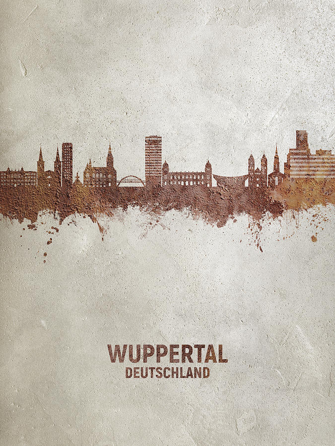 Wuppertal Germany Skyline #20 Digital Art by Michael Tompsett